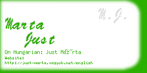 marta just business card